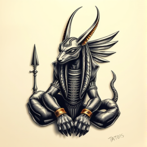 3D Anubis Tattoo