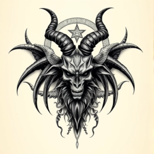 3D Baphomet Tattoo