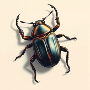 3D Beetle Tattoo