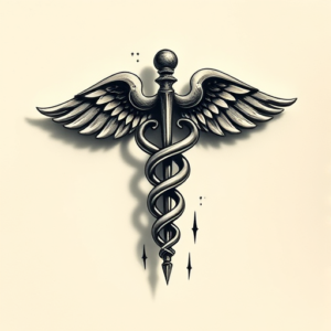3D Caduceus Tattoo