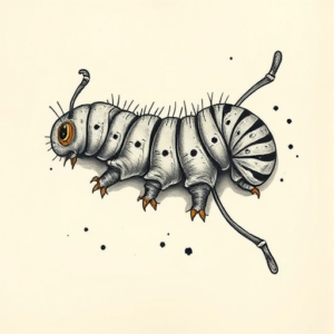 3D Caterpillar Tattoo