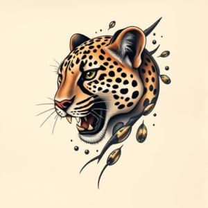 3D Cheetah Tattoo