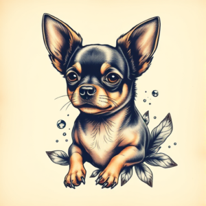3D Chihuahua Tattoo