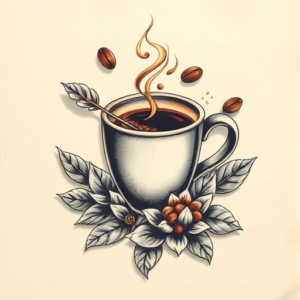 3D Coffee Tattoo