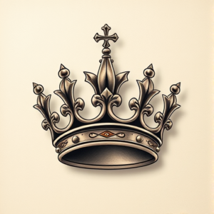 3D Crown Tattoo