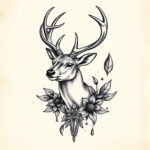 3D Deer Tattoo