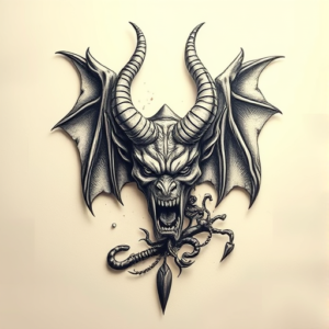 3D Demon Tattoo