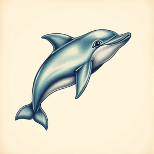 3D Dolphin Tattoo