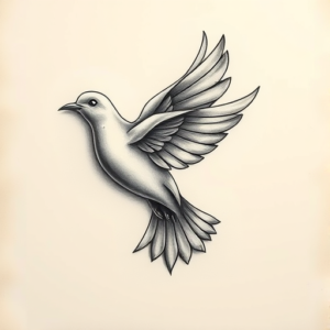 3D Dove Tattoo