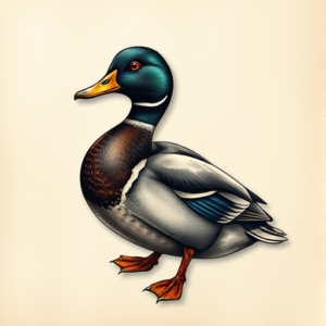 3D Duck Tattoo