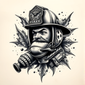 3D Firefighter Tattoo