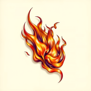 3D Flame Tattoo