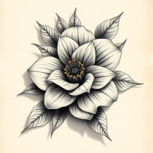 3D Flower Tattoo