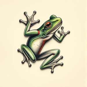3D Frog Tattoo