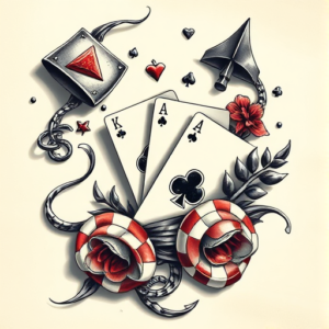 3D Gambling Tattoo