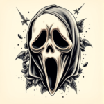3D Ghostface Tattoo