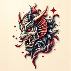 3D Hannya Tattoo