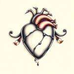 3D Heart Tattoo