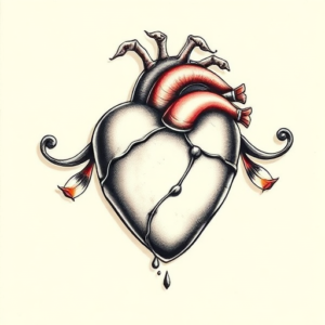 3D Heart Tattoo