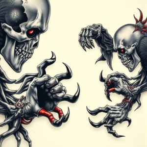 3D Horror Tattoo
