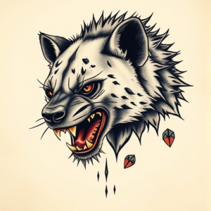 3D Hyena Tattoo