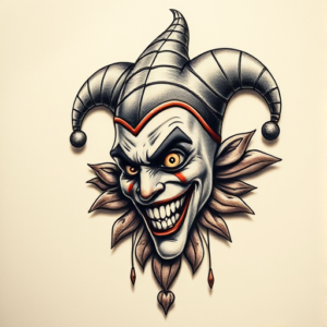 3D Jester Tattoo