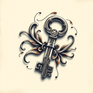 3D Key Tattoo