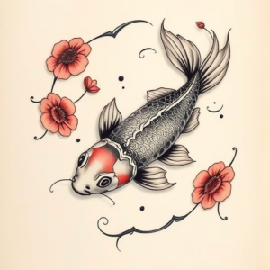 3D Koi Tattoo
