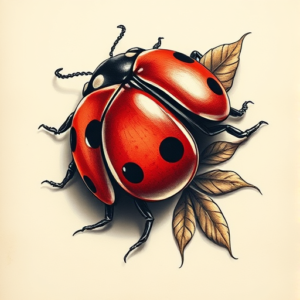 3D Ladybug Tattoo