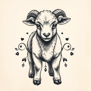 3D Lamb Tattoo