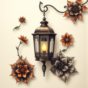 3D Lantern Tattoo