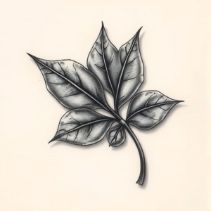 3D Leaf Tattoo