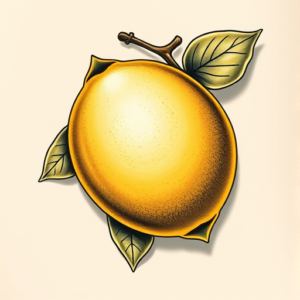 3D Lemon Tattoo
