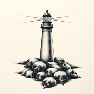 3D Lighthouse Tattoo