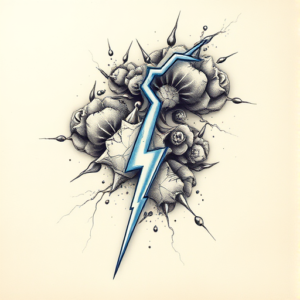 3D Lightning Tattoo