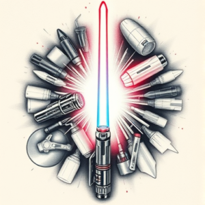3D Lightsaber Tattoo