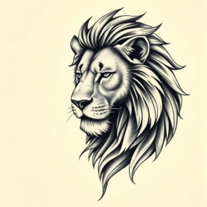 3D Lion Tattoo