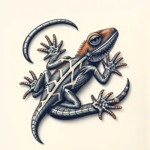 3D Lizard Tattoo