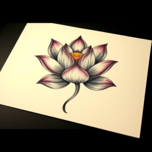 3D Lotus Tattoo