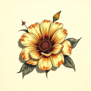 3D Marigold Tattoo