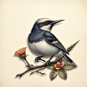 3D Mockingbird Tattoo