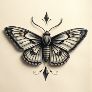 3D Moth Tattoo