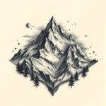 3D Mountain Tattoo