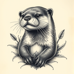 3D Otter Tattoo