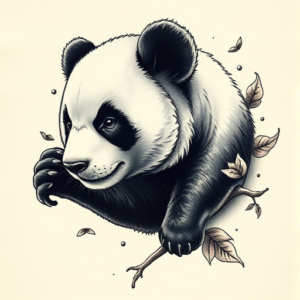 3D Panda Tattoo