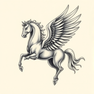 3D Pegasus Tattoo