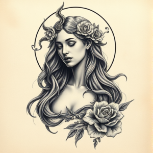 3D Persephone Tattoo