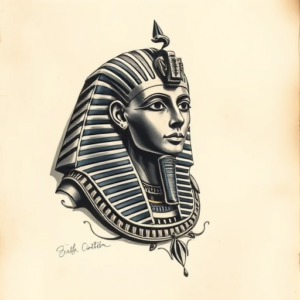 3D Pharaoh Tattoo