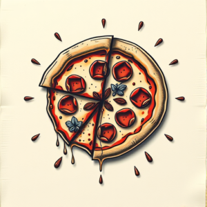 3D Pizza Tattoo