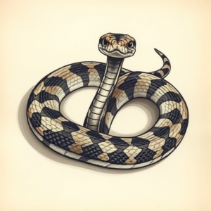 3D Rattlesnake Tattoo
